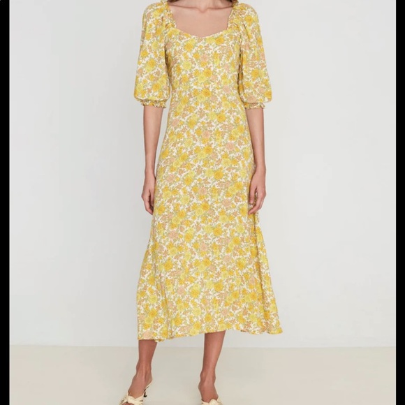 NWT FAITHFULL THE BRAND BRONTE MIDI DRESS - Picture 2 of 7